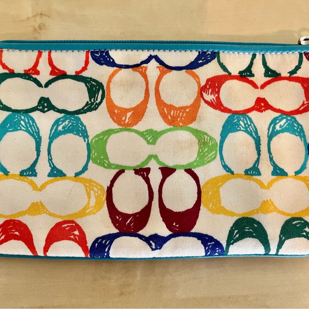 Authentic COACH Multicolor Wristlet - Picture 6 of 6